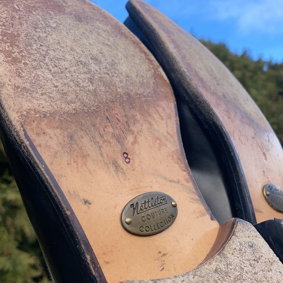 Nettleton Couture Collection Men’s Black Leather Dress Shoes Size 8 - Picture 6 of 10